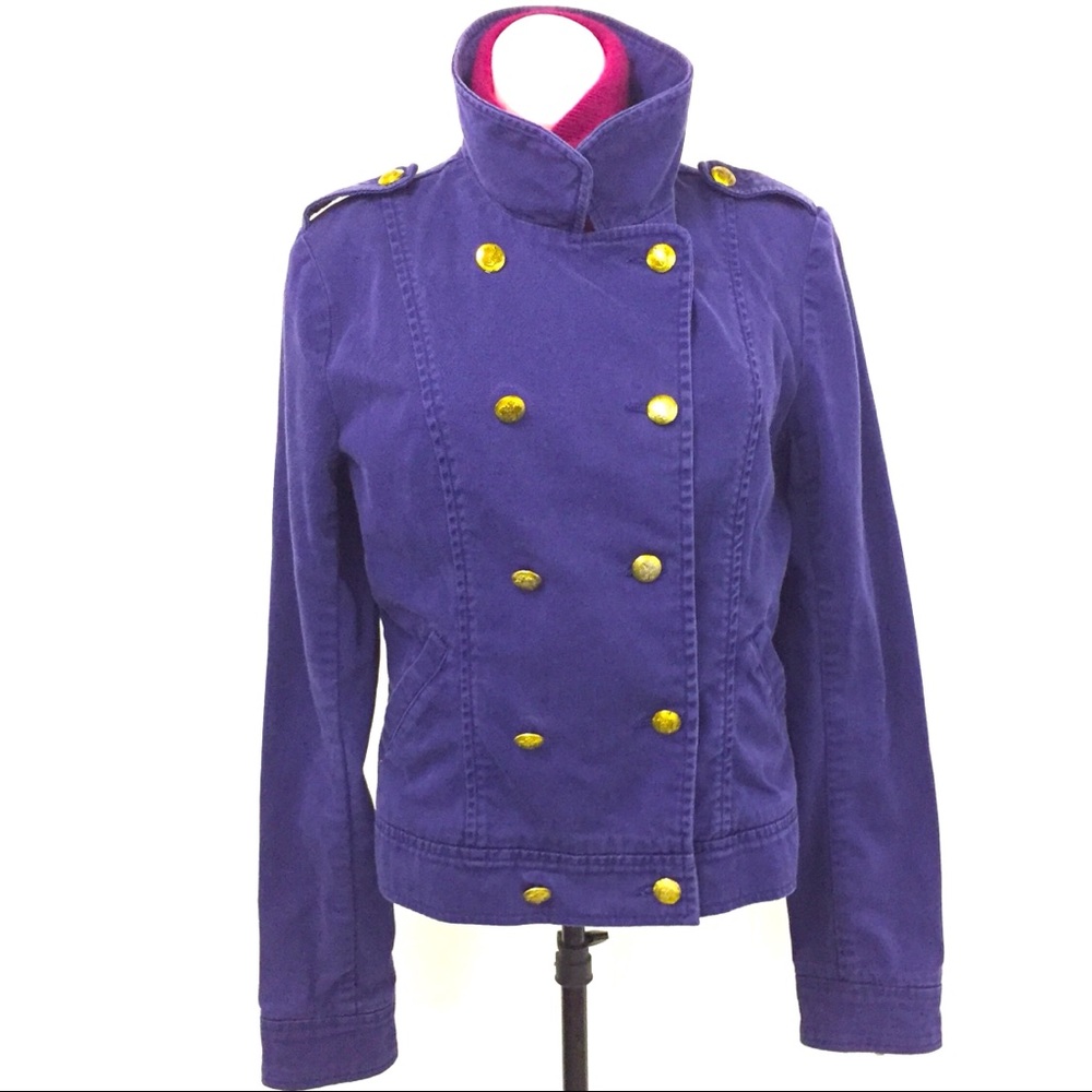 Medium Vintage Look Navy H&M Military Style Jacket